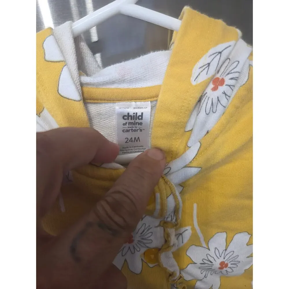 Yellow Floral Hooded Jacket - Carter's - 24mo
